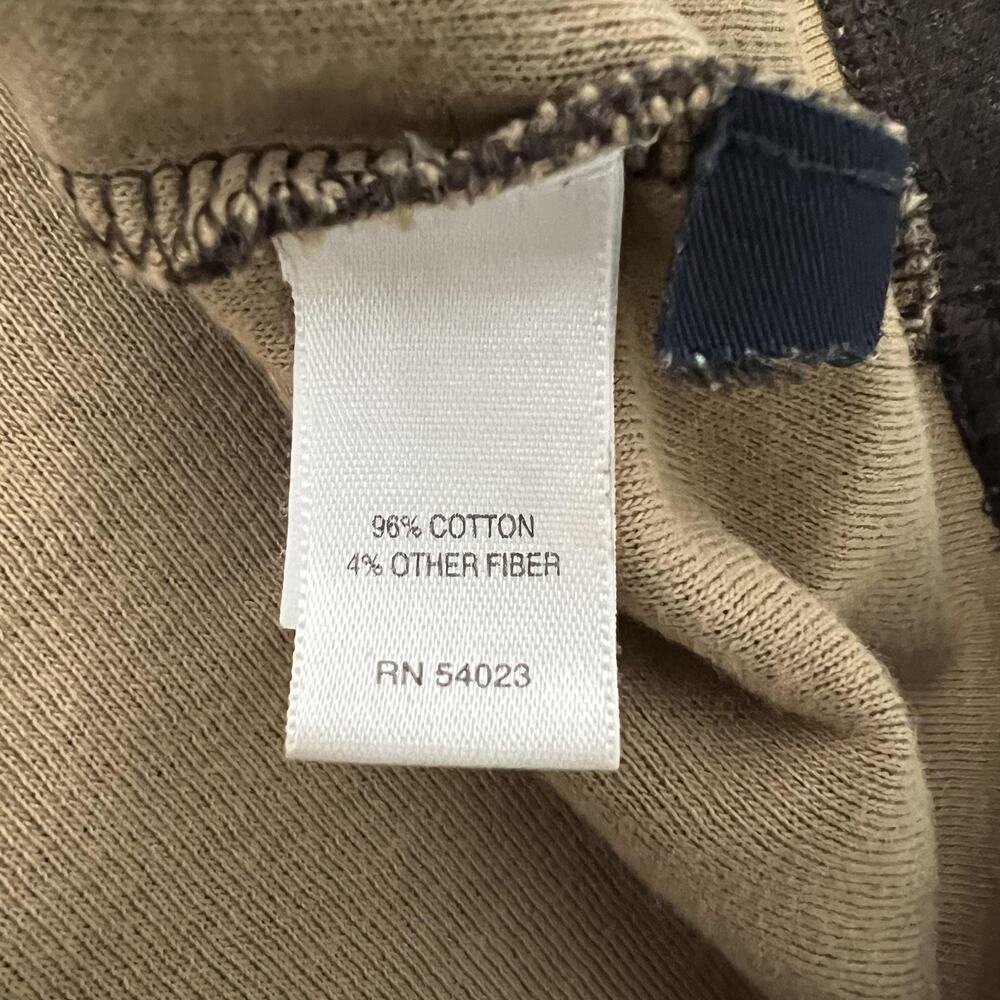 Banana Republic Sweater Mens XL Brown‎ Quarter Zip Pullover Cotton Knit Y2K 2008 - Picture 6 of 12